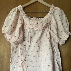 Doen Light Pink Floral Blouse